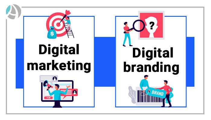digital branding vs digital marketing : تفاوت دیجیتال برندینگ و دیجیتال مارکتینگ چیست؟